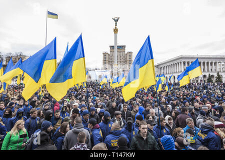 Kiev, Kiev, Ukraine. Mar 23, 2019. Manifestation contre la corruption du gouvernement ukrainien à la place de l'indépendance, à Kiev, Ukraine. Credit : Celestino Arce Lavin/ZUMA/Alamy Fil Live News Banque D'Images