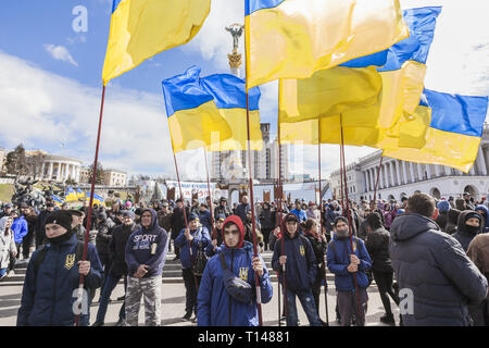Kiev, Kiev, Ukraine. Mar 23, 2019. Manifestation contre la corruption du gouvernement ukrainien à la place de l'indépendance, à Kiev, Ukraine. Credit : Celestino Arce Lavin/ZUMA/Alamy Fil Live News Banque D'Images