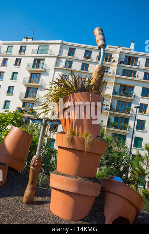 Nantes, Jardin des Plantes, Spielplatz Dépodépo von Claude Ponti - Nantes, Jardin des Plantes, aire de jeux pour Dépodépo par Claude Ponti Banque D'Images