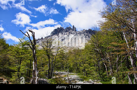Paysages de montagne épique dans la magnifique réserve de Cerro Castillo, d'Aysen, en Patagonie, au Chili Banque D'Images