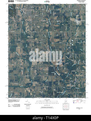 Carte TOPO USGS Alabama AL Ardmore 20100426 TM Banque D'Images