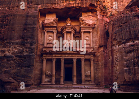 Al Khazneh (le Trésor) à Petra, Jordanie Banque D'Images