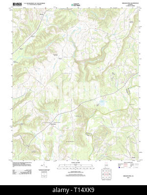 Carte TOPO USGS Alabama AL Arkadelphia 20111206 TM Banque D'Images