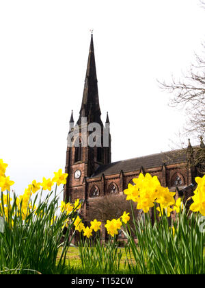 L'église Holy Trinity, Hartshill, Stoke-on-Trent, Staffordshire, Royaume-Uni Banque D'Images
