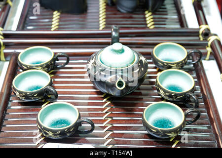 Ensemble de tasses de thé japonais, de l'intérieur Banque D'Images