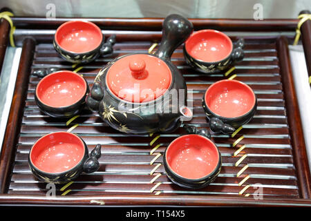 Ensemble de tasses de thé japonais, de l'intérieur Banque D'Images