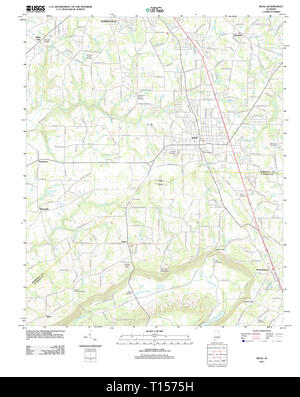 Carte TOPO USGS Alabama AL Boaz 20111012 TM Banque D'Images