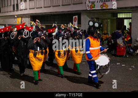 Carnaval de Bâle 2019 la nuit Banque D'Images