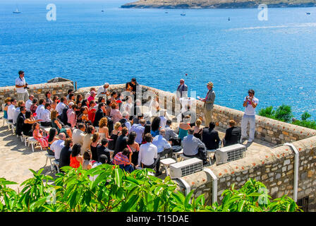 Bodrum, Turquie, 30 mai 2010 : le château de Bodrum, cérémonie de mariage Banque D'Images