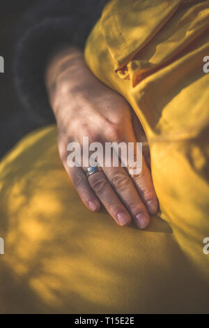 Close-up of pregnant woman's belly Banque D'Images