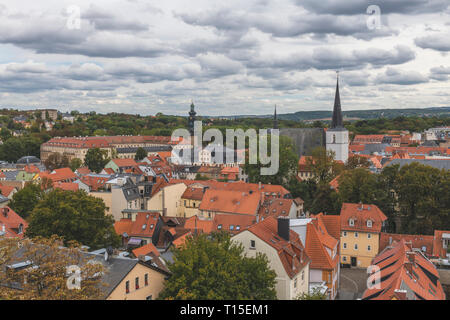 Allemagne, Weimar, vue depuis l'église Saint-Jacques à Cityscape Banque D'Images