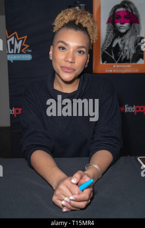 Birmingham, UK. Samedi 23 mars 2019. Raver-Lampman Emmy pendant une séance d'autographes sur le 1er jour de la MCM Comic Con Birmingham à NEC , © Jason Richardson / Alamy Live News Banque D'Images