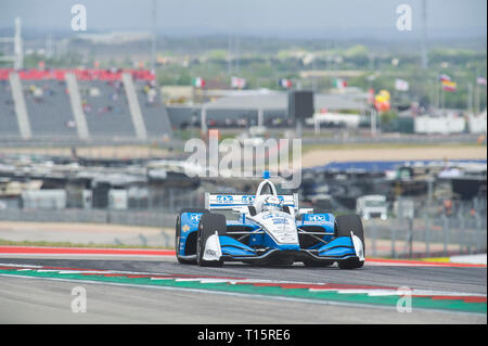 Austin, Texas, États-Unis. Mar 23, 2019. Josef Newgarden # 02 Chevrolet avec l'équipe Penske en action pratique 3 à l'Indycar Classic, le circuit des Amériques à Austin, Texas. Mario Cantu/CSM/Alamy Live News Banque D'Images