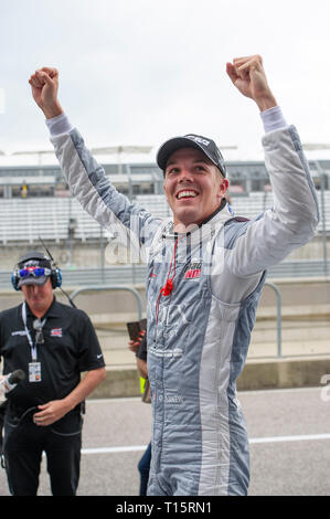 Austin, Texas, États-Unis. Mar 23, 2019. Oliver Askew # 28 en action Indy Lights à l'Indycar Classic, le circuit des Amériques à Austin, Texas. Mario Cantu/CSM/Alamy Live News Banque D'Images