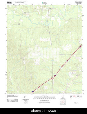 Carte TOPO USGS Alabama AL Boyd 20110914 TM Banque D'Images