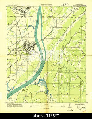 Carte TOPO USGS Alabama AL Bridgeport 303331193624000 Banque D'Images