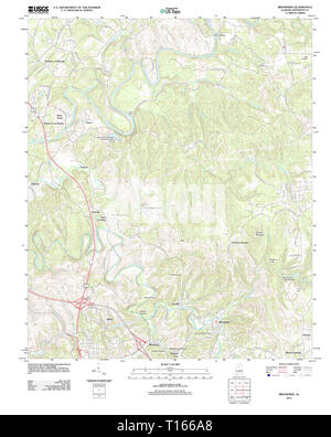 Carte TOPO USGS Alabama AL Brookside 20110921 TM Banque D'Images