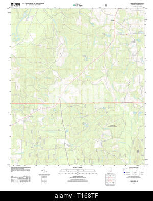 Carte TOPO USGS Alabama AL Carolina 20110926 TM Banque D'Images