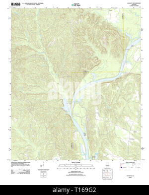 Carte TOPO USGS Alabama AL Chance 20110909 TM Banque D'Images