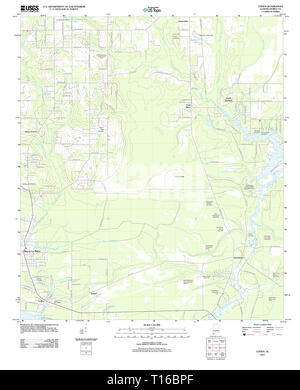 Carte TOPO USGS Alabama AL Coden 20110922 TM Banque D'Images