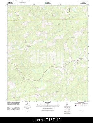 Carte TOPO USGS Alabama AL Daviston 20111206 TM Banque D'Images