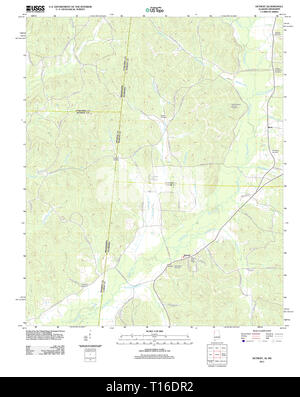 Carte TOPO USGS Alabama AL Detroit 20110922 TM Banque D'Images