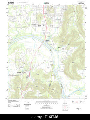 Carte TOPO USGS Alabama AL Farley 20110921 TM Banque D'Images