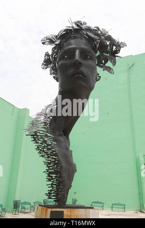 La statue à la Havane Cuba Primavera , la statue a été créée par le sculpteur Rafael San Jua Banque D'Images