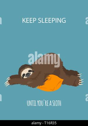 Sloth yoga collection. Funny cartoon animaux dans différentes postures. Vector illustration Illustration de Vecteur