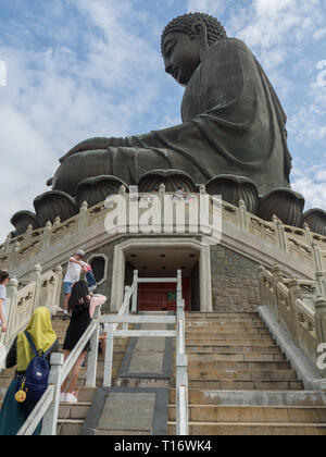 L'île de Lantau, Hong Kong - 6 novembre, 2017 : le Tian Tan Buddha statue in Hong Kong. Banque D'Images