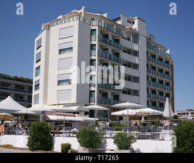 Le Lido di Jesolo est la plage de Jesolo dans la province de Venise en Italie. Banque D'Images