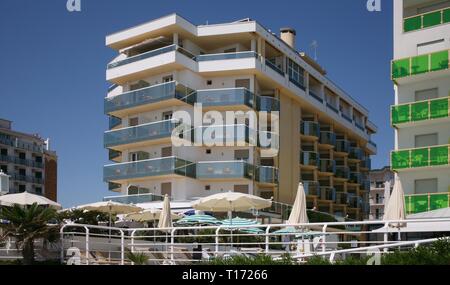 Le Lido di Jesolo est la plage de Jesolo dans la province de Venise en Italie. Banque D'Images