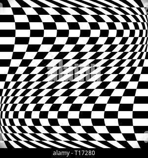 Wavy Checkered Background Banque D'Images