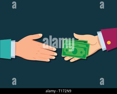 La corruption faisant mains geste vector illustration Illustration de Vecteur