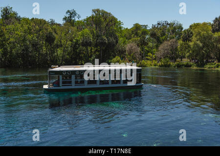 Silver Springs Florida bateaux à fond de verre Banque D'Images