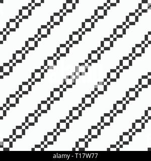 Résumé motif transparent. Ornement géométrique des rectangles et des carrés. Arrangement Diagonal. Motif carreaux. Impression graphique simple. Vector monochrome. Illustration de Vecteur