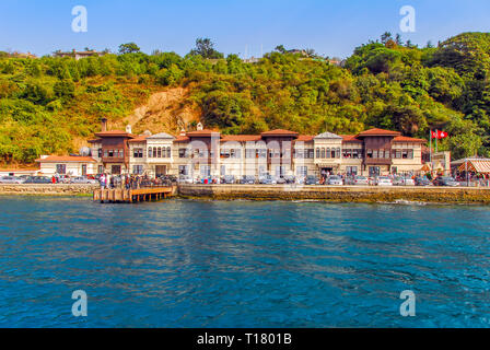 Istanbul, Turquie, 02 Septembre 2017 : Bosphore, établissement Social, Cubuklu, Beykoz Banque D'Images