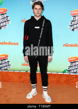 Los Angeles, USA. Mar 23, 2019. Logan Shroyer arrive à Nickelodeon's Kids' Choice Awards 2019 tenue à l'USC Galen Center le 23 mars 2019 à Los Angeles, Californie, États-Unis. (Photo par Xavier Collin/Image Crédit : Agence de Presse) L'agence de presse Image/Alamy Live News Banque D'Images