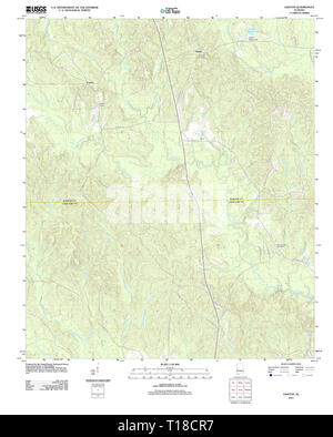 Carte TOPO USGS Alabama AL Gaston 20111207 TM Banque D'Images