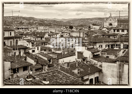 Florence, Toscane, Italie vue du Palazzo Vecchio Banque D'Images