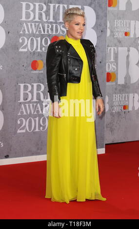 Des BRIT Awards 2019 à l'O2, Peninsula Square, Londres comprend : P !nk, Rose Où : London, Royaume-Uni Quand : 20 février 2019 Source : WENN.com Banque D'Images