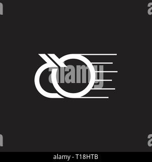 Résumé lettre n logo fast motion vector Illustration de Vecteur