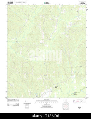 Carte TOPO USGS Alabama AL Kirk 20110915 TM Banque D'Images