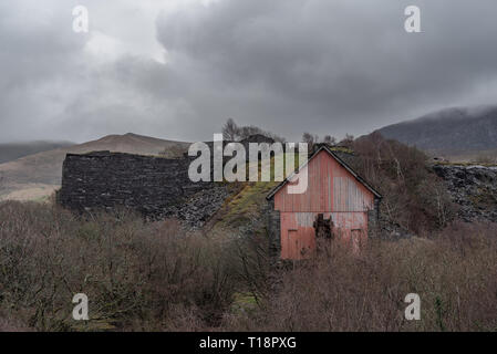 Moteur au faisceau Cornish abandonnés Dorothea Ardoise, Nantlle Valley, Pays de Galles, Gwynedd, UK Banque D'Images