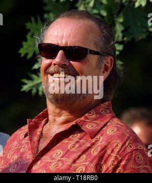 JACK NICHOLSON 2002 TOURNAGE SUR LE FILM 'LA COLÈRE' Photo de John Barrett/PHOTOlink Banque D'Images