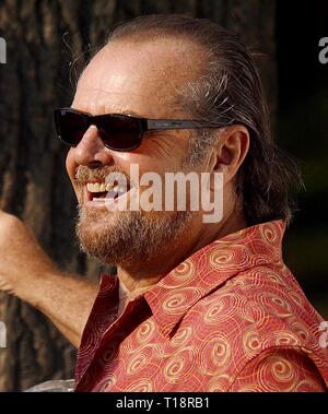 JACK NICHOLSON 2002 TOURNAGE SUR LE FILM 'LA COLÈRE' Photo de John Barrett/PHOTOlink Banque D'Images