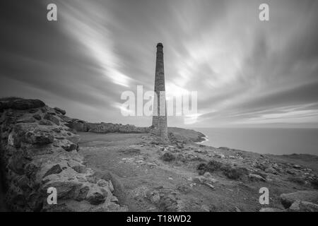 Botallack est un village dans la région de West Cornwall, United Kingdom. Le village se trouve dans une ancienne zone d'exploitation minière de l'étain situé entre la ville de St Just in Penwith un Banque D'Images