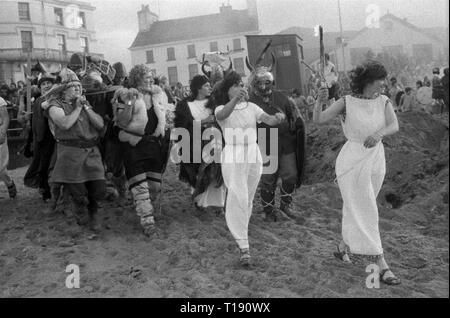 Île de Man, Peel, années 1970. Le festival viking annuel en juillet. 1978. Années 1970 HOMER SYKES Banque D'Images