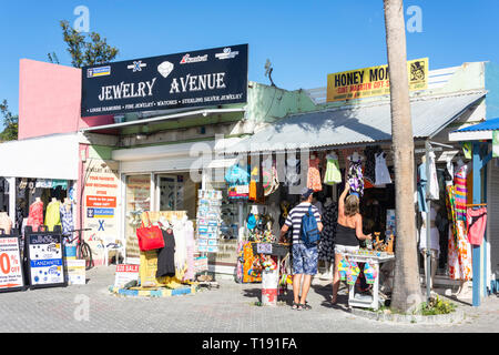 Boutiques de souvenirs et de bijoux, Steeg Kanaal, Philipsburg, St Maarten, Saint Martin, Petites Antilles, Caraïbes Banque D'Images