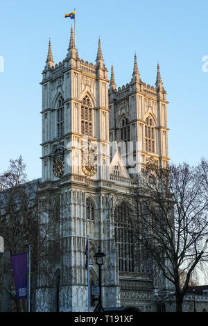 La cathédrale de l'abbaye de Westminster à Londres, Angleterre Royaume-Uni UK Banque D'Images